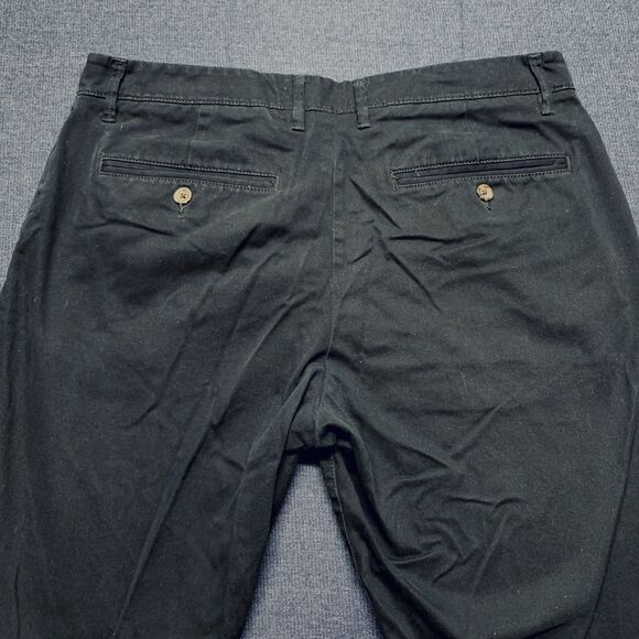 GOODFELLOW® Men Chino Black Pants Casual Work Trouser Size 34W x 32L 98% Cotton - Picture 5 of 7